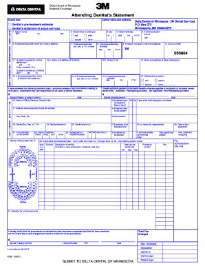 Fillable Online deltadentalmn Delta Dental of Minnesota National ...