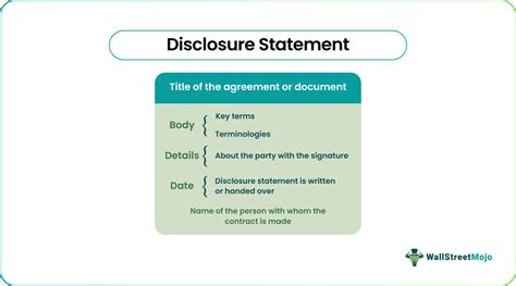 Image result for Disclosure Statement Example