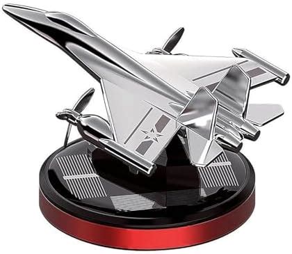 Vagmi Fighter Jet Car Air Freshener, Alloy Solar Rotating Car Essential ...
