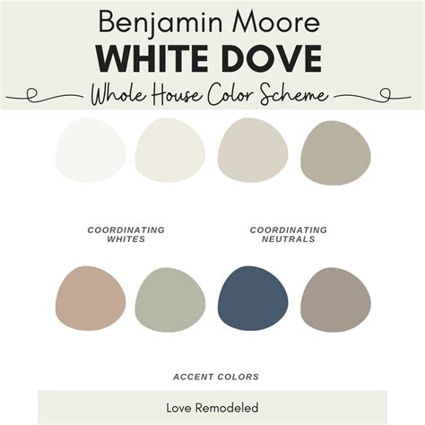 Benjamin Moore White Dove Color Palette With Earth Tones | White Dove ...