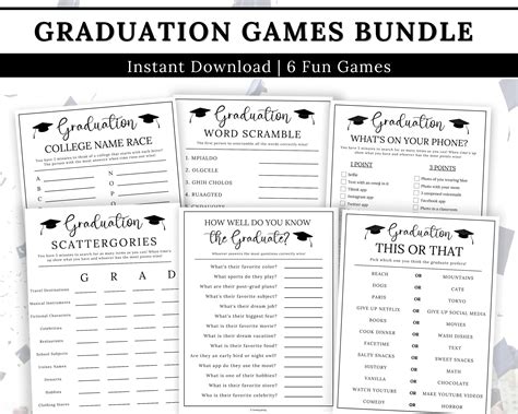 Graduation party games graduation games printable fun graduation party ...