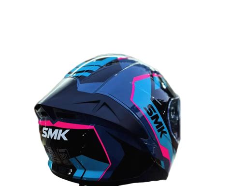 SMK Typhoon Aerot Gloss Blue Fluro Red (GL552) Helmet – Ryders Arena