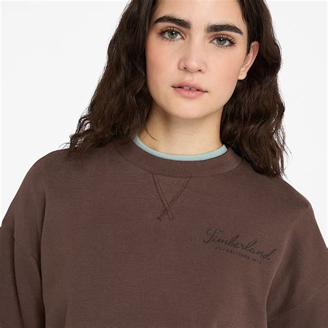Lush Comfort Crewneck Sweatshirt for Women in Brown