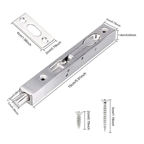 Buy BUZIFU 2 Pack Door Flush Bolt Latch 6 Inch Concealed Door Bolt ...