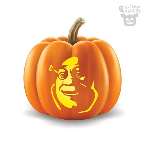 Shrek Pumpkin Stencil - Allthingshallows.com – AllThingsHallows