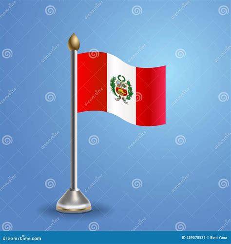 Bandera De Perú. Ilustración De Vector De Símbolo Nacional Ilustración ...