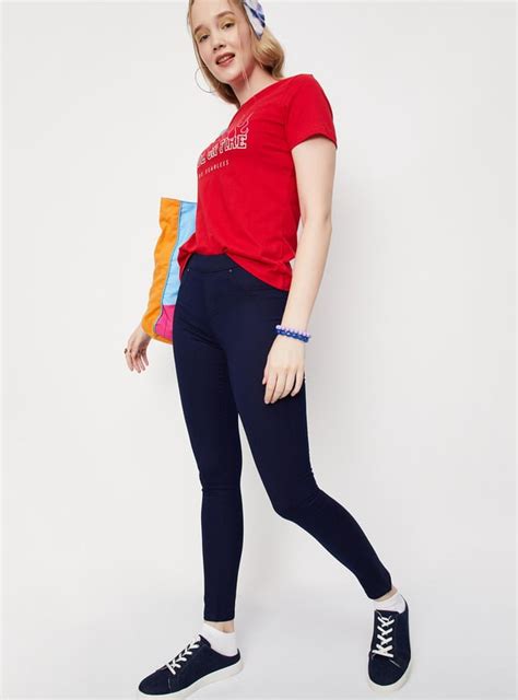 Buy Women Solid Stretch Jeggings Online at just Rs. 799.0 ...