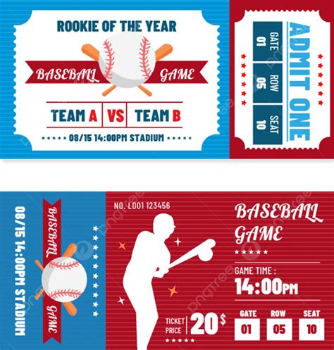Free Printable Baseball Game Ticket Template