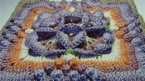 crochet 3d flower granny square