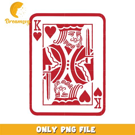 Red King of Hearts Playing Card PNG Clipart Design – DreamSVG Store