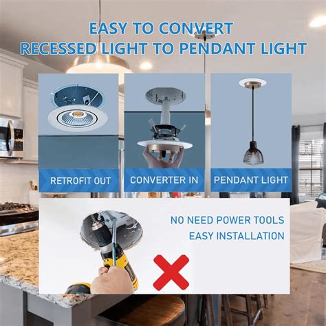 Portfolio Pendant Light Conversion Kit PORTFOLIO Recessed Pendant