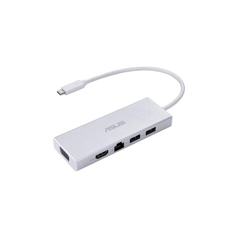 ASUS OS200 USB-C DONGLE with Two USB 3.0 Ports, Gigabit Ethernet Port ...