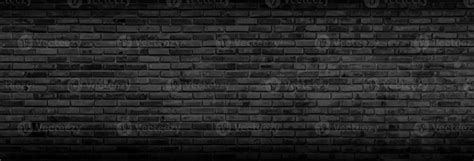 Panorama Black brick walls that are not plastered background and ...