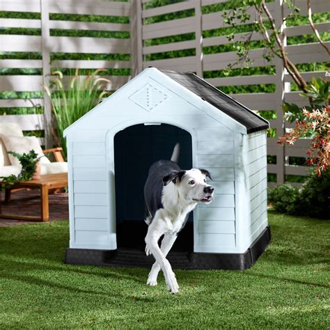 FRISCO Plastic Outdoor Dog House with Elevated Platform, X-Large ...