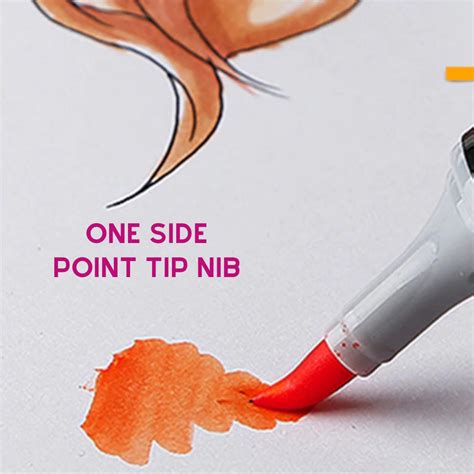 Dual Tip Skin Tones 12 Alcoholic Markers Set - Oytra