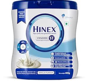 Hinex ST Nutritional Meal Replacement Drink, 19g Protein per 100g ...