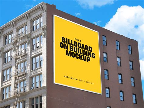 Free Building Billboard Mockup PSD - Designbolts