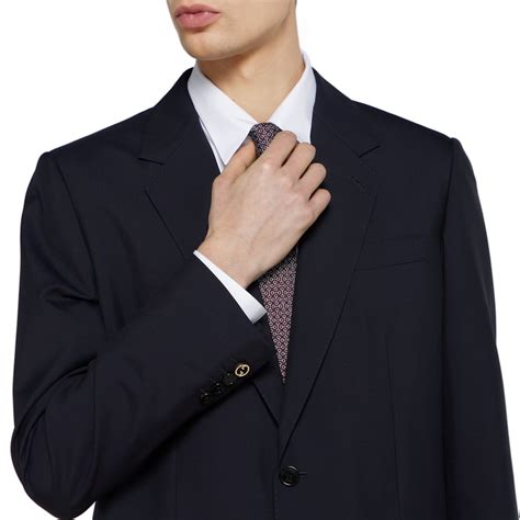 Wool suit in dark blue | GUCCI® US