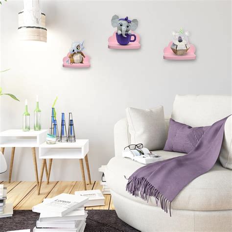 Buy Veluckin Small Floating Shelves Mini Cloud Shelves Hanging Display ...