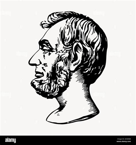 Abraham Lincoln clipart, vintage illustration vector Stock Vector Image ...