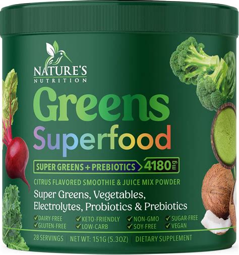 Amazon.com: Greens Superfood Powder - Original Organic Greens Smoothie & Juice Mix Powder ...