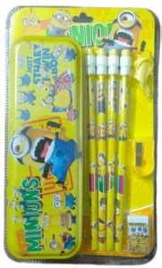 Flipkart.com | KSV Firefly Minnions Stationary Set Pencil 4pc Eraser ...