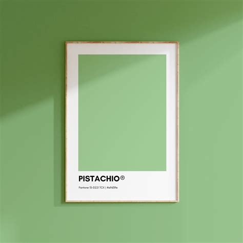 Pistachio Green Pantone, Green Pantone Print Poster, Green Pantone Wall ...