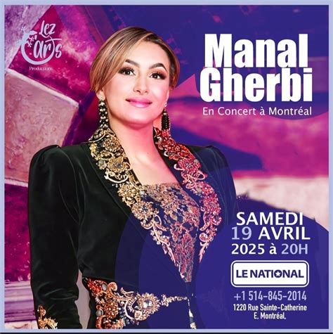 Manal Gherbi, Le National, Montreal, 19 April 2025 | AllEvents