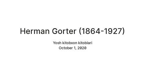 Herman Gorter (1864-1927) — Teletype