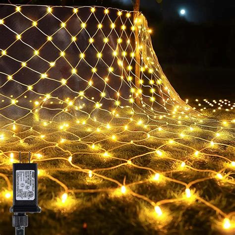 LitHome 21ft x 5ft Christmas Net Lights, 360 LED Mesh Fairy String ...