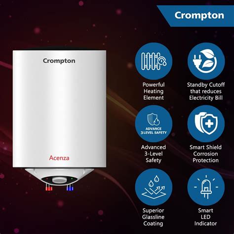 Crompton Acenza Plus 15L 5-Star Water Heater ASWH-6115 | Best Price ...