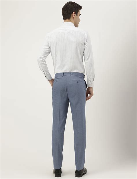 Buy Slim Fit Textured Trousers at Marks & Spencer