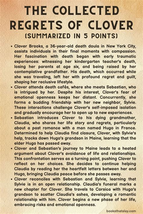 The Collected Regrets of Clover Summary, Characters and Themes