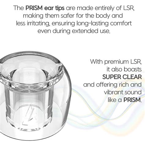 DIVINUS - Prism Wide Bore LSR Eartips for IEMs, Earphones & Earbuds ...