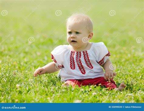 Baby in Russian Folk Clothes Stock Photo - Image of clothes, clothing ...