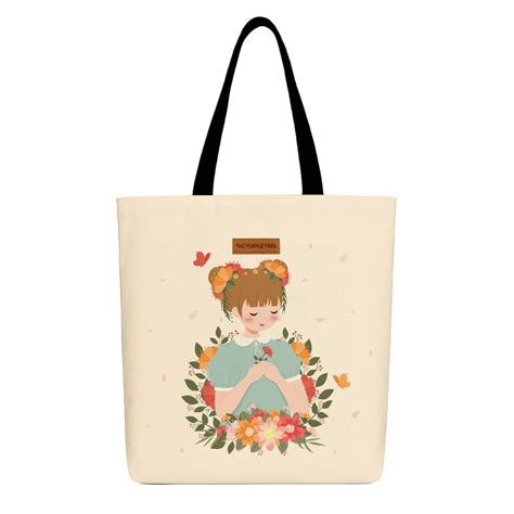 Little Girl Wide Tote Bags – The Purple Tree