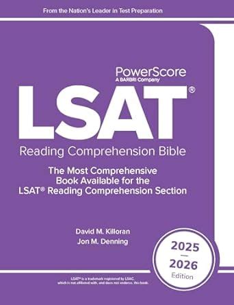 The PowerScore LSAT Reading Comprehension Bible 2025-2026: Self-Study ...