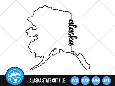 Alaska Outline with Text SVG | USA SVG Graphic by lddigital · Creative Fabrica