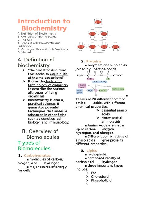 Introduction to Biochemistry (Mod 1) - Introduction to Biochemistry A ...