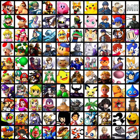 100 Character Smash Brothers Roster by Ariand54321 on DeviantArt