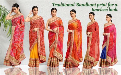 Pandadi Saree Women's Blue Chiffon Bandhani Saree with Exquisite Heavy ...
