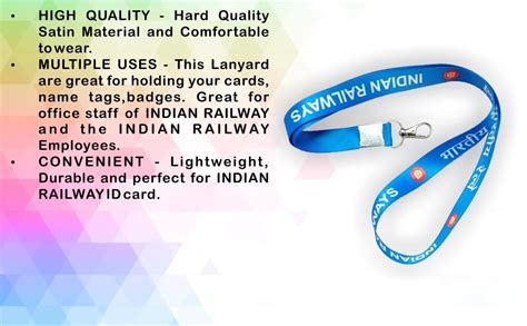 Smart iCards; Indian Railway Lanyards/Ribbons for ID Card with Free ...
