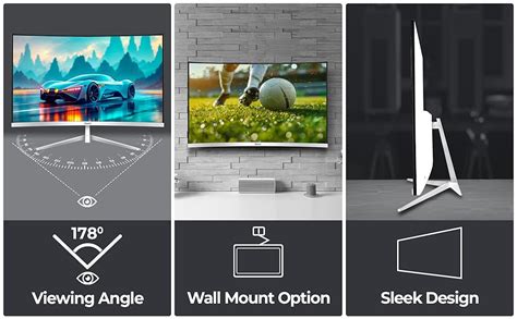 Foxin Elite 24 Inch Curved LED Monitor | FHD 1080p, 100Hz Frameless ...