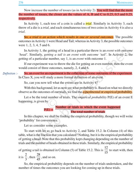 Image result for Class 9 Maths CH Probability