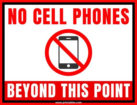 45+ Printable No Cell Phone Signs | Download Free PDFs | No cell phone ...