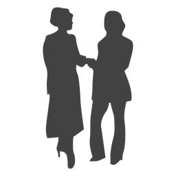 Businesswomen Shaking Hands Silhouette PNG & SVG Design For T-Shirts