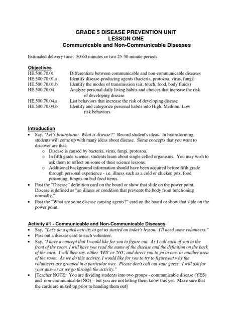 Image result for Free Science Lessons Communicable Diseases