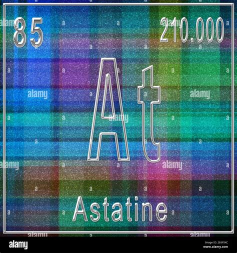 Astatine chemical element, Sign with atomic number and atomic weight, Periodic Table Element ...