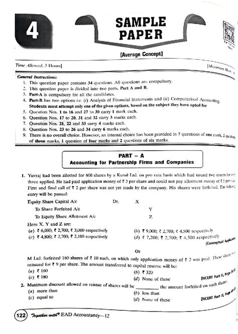 EAD SP - Sample Paper 2026 for Accounting and Financial Analysis - Studocu