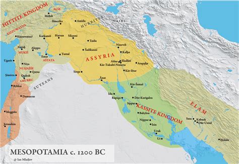 Mesopotamia Physical Map A Brief History Of Ancient Mesopotamian